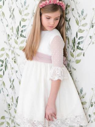 Vestido niña ceremonia tul plumeti | Aiana Larocca