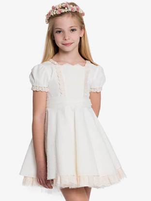 Vestido ceremonia niña Elisa con tul bordado | Aiana Larocca
