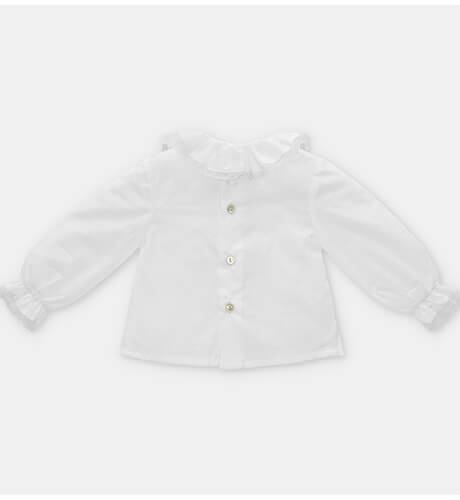 Blusa niña manga LARGA &amp; puntilla de Martin Aranda | Aiana Larocca