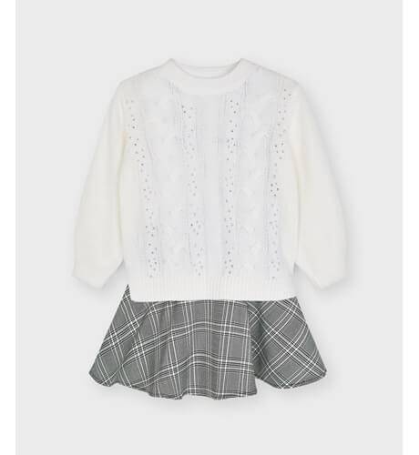 Vestido dos piezas combinado tricot de Mayoral | Aiana Larocca