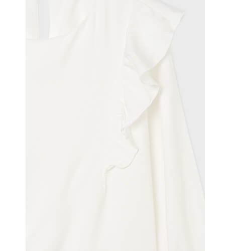 Blusa volantes color crudo de Mayoral | Aiana Larocca