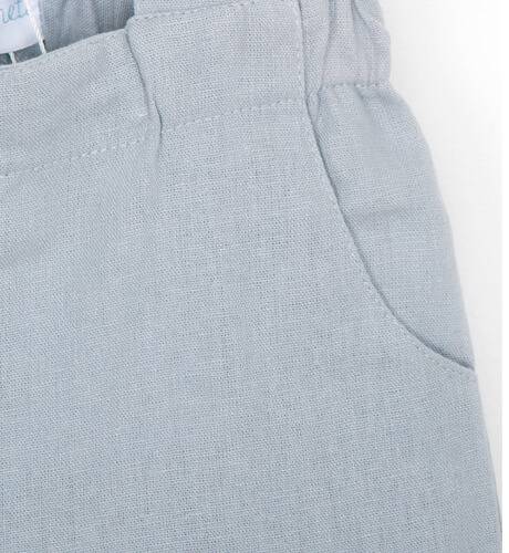 Pantalón niña gris con tirantes de Boometi | Aiana Larocca