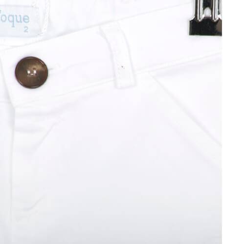 Pantalón niño blanco de Foque | Aiana Larocca