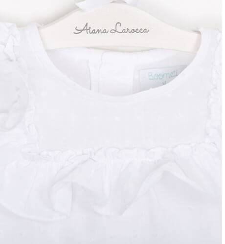Blusa niña plumeti blanca de Boometi | Aiana Larocca