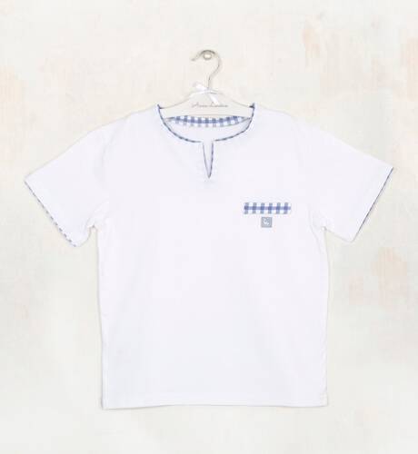 Camiseta detalle vichy | Aiana Larocca