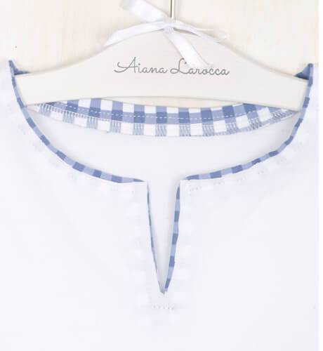 Camiseta detalle vichy | Aiana Larocca
