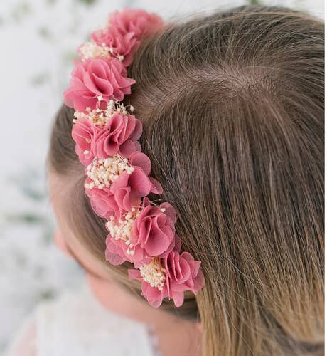 DIADEMA flores ROSA Siena | Aiana Larocca