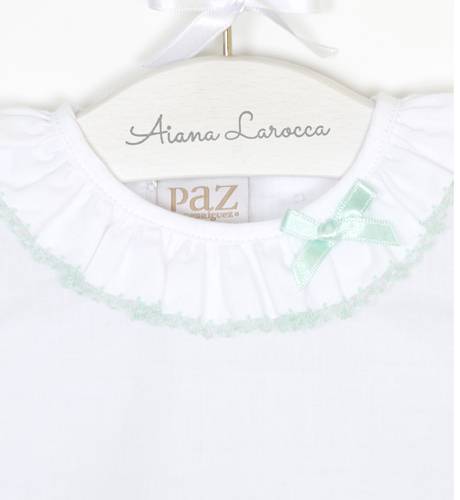 Camisa bebe lacito verde de Paz Rodríguez | Aiana Larocca
