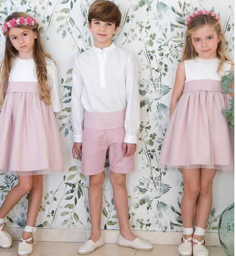 Pantalón niño ceremonia rosa | Aiana Larocca
