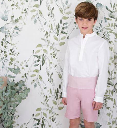 Pantalón niño ceremonia rosa | Aiana Larocca