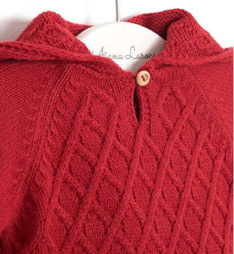 Jersey bebé con capucha rojo pimentón de Marta y Paula | Aiana Larocca