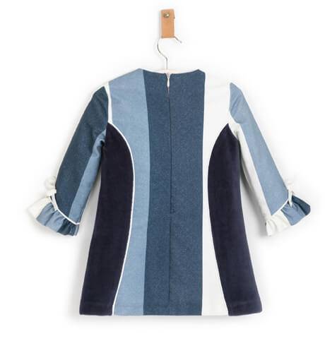 Vestido combinado a rayas azul de Nekenia | Aiana Larocca