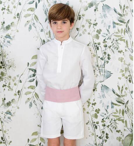 Pantalón niño ceremonia crudo | Aiana Larocca