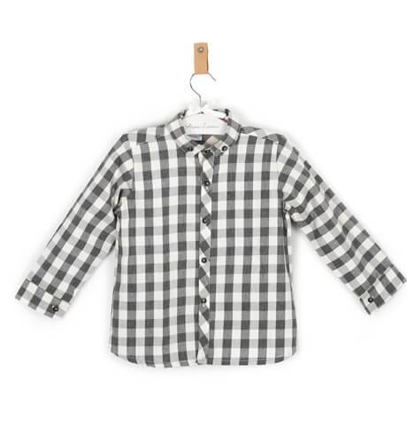  Camisa niño vichy gris de Rochy | Aiana Larocca