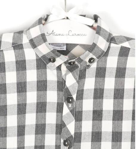  Camisa niño vichy gris de Rochy | Aiana Larocca