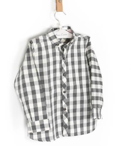  Camisa niño vichy gris de Rochy | Aiana Larocca