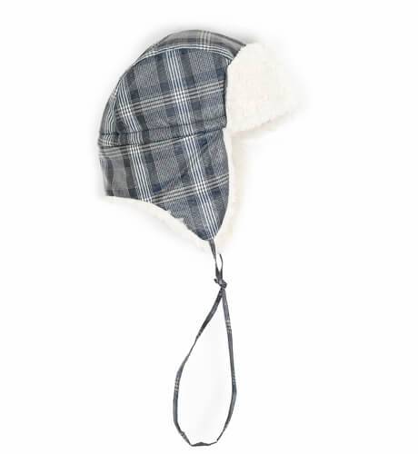 Gorro piloto de niño cuadros grises | Aiana Larocca