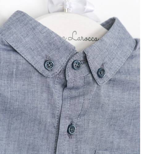 Camisa niño azul denim de Fina Ejerique | Aiana Larocca
