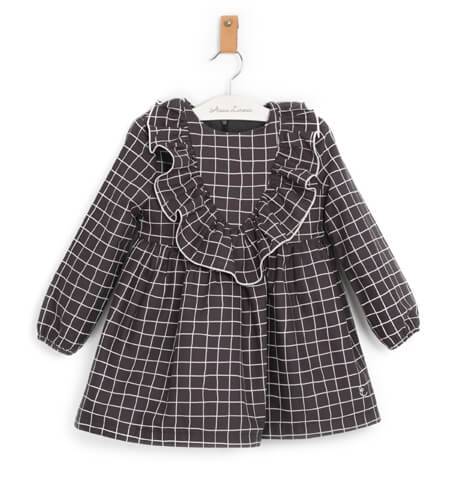 Vestido a cuadros gris de Eve Children | Aiana Larocca