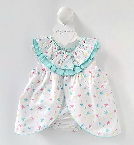 Jesusito estrellitas cuello volante de Pio Pio by Mon Petit Bonbon | Aiana Larocca