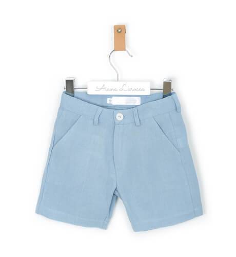 Pantalón niño ceremonia lino azul | Aiana Larocca