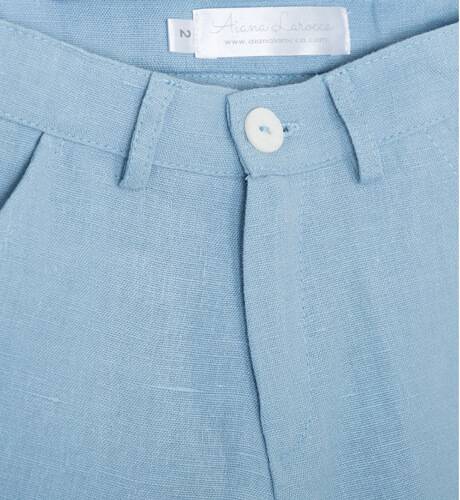 Pantalón niño ceremonia lino azul | Aiana Larocca