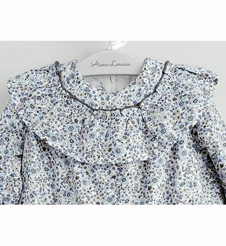 Vestido niña florecitas tonos azules de Coco Acqua | Aiana Larocca