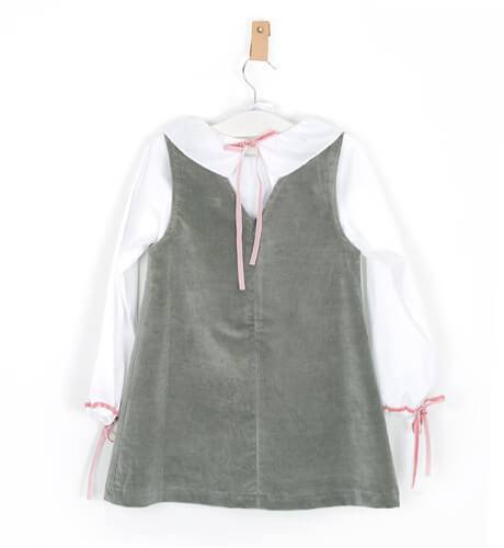 Blusa blanca detalle terciopelo de Eva Jeréz | Aiana Larocca