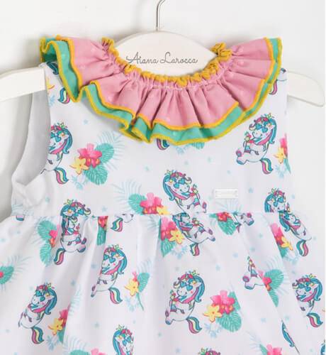 Jesusito bebe niña unicornios de La Amapola Diverdress | Aiana Larocca