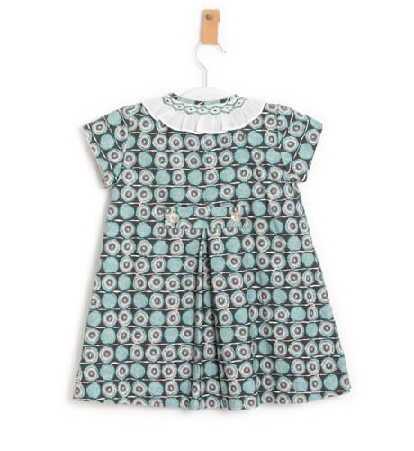 Vestido estampado detalle nido manga corta de Ancar | Aiana Larocca