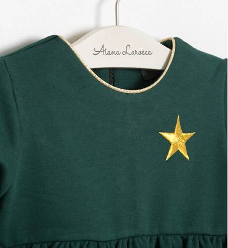 Vestido verde estrella dorada de Mon Petit Bonbon | Aiana Larocca