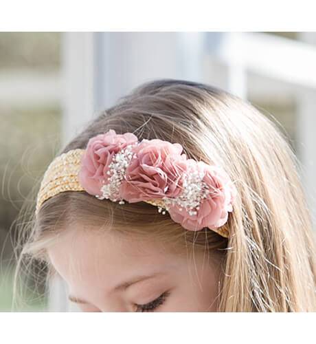 Diadema fibra natural canotier de Siena | Aiana Larocca