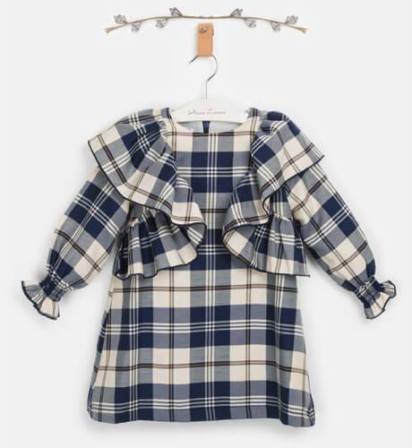 Vestido niña Marine Tartán de Eve Children | Aiana Larocca