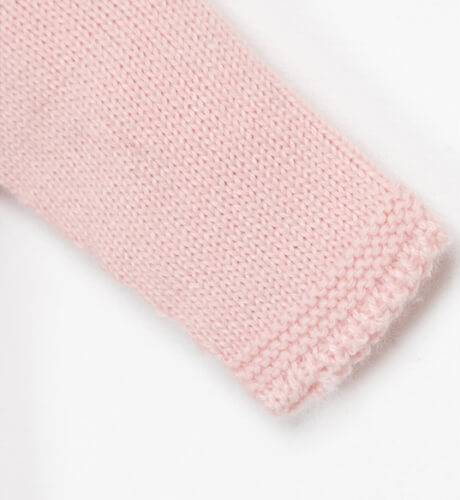 Chaqueta bebé larga rosa empolvado de Micolino | Aiana Larocca