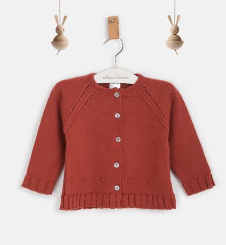 Chaqueta niña larga de punto caldera de Valentina Bebés | Aiana Larocca