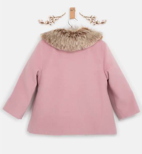 Abrigo niña muflón rosa de Vera by Nekenia | Aiana Larocca