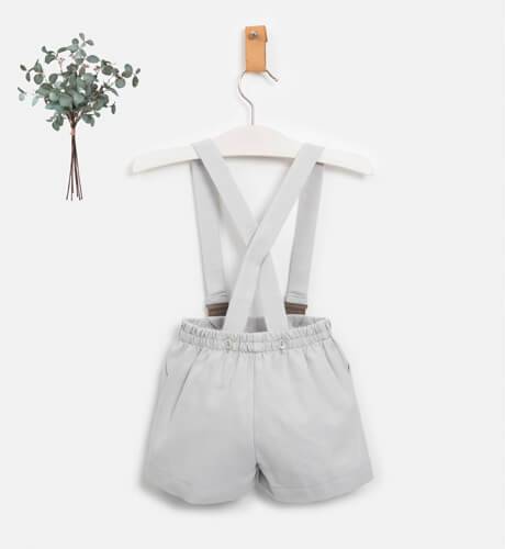 Pantalón tirantes niño villela gris | Aiana Larocca
