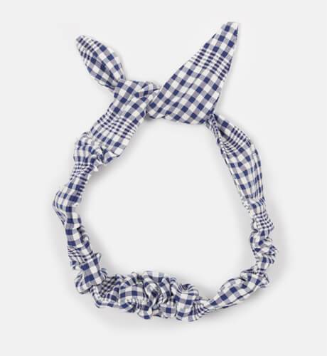 Turbante bandana vichy azul de Ancar | Aiana Larocca