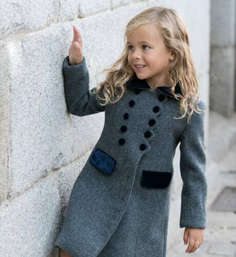 Abrigo niña gris estilo ingles  | Aiana Larocca