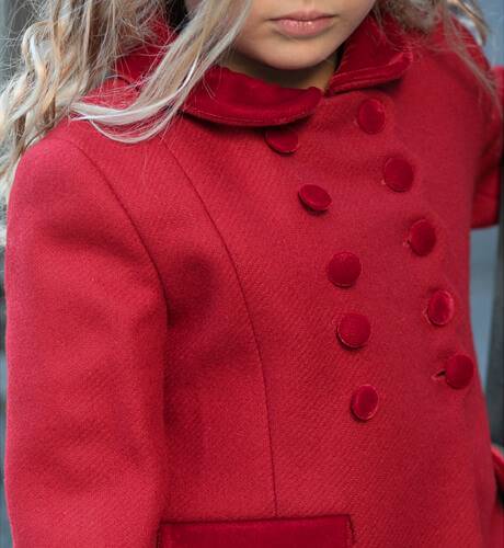 Abrigo niña rojo estilo ingles  | Aiana Larocca