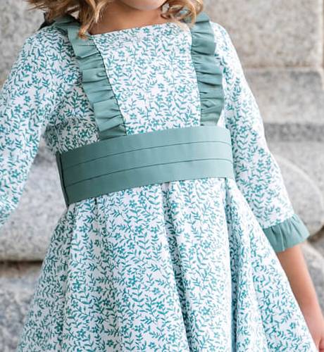 Vestido Mía con fajín tablas | Aiana Larocca