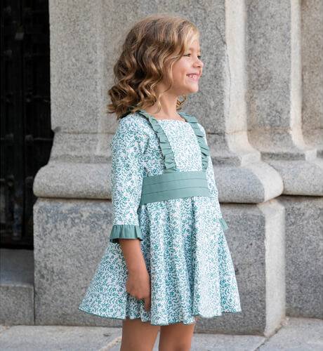 Vestido Mía con fajín tablas | Aiana Larocca