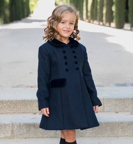 Abrigo niña marino estilo ingles  | Aiana Larocca