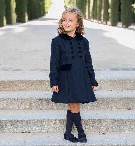 Abrigo niña marino estilo ingles  | Aiana Larocca