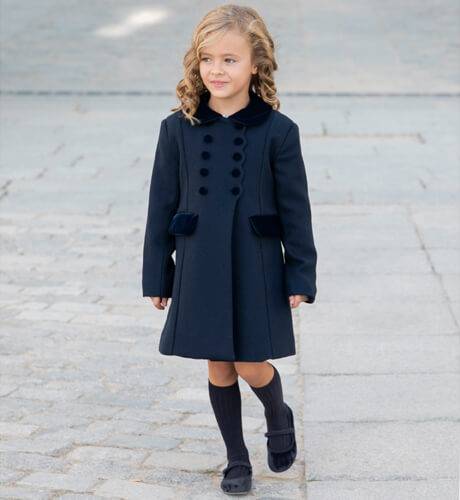 Abrigo niña marino estilo ingles  | Aiana Larocca