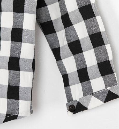 Camisa niño cuadros negros de Eve Children | Aiana Larocca