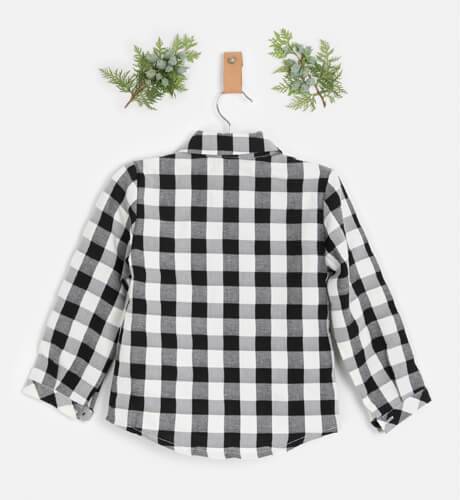 Camisa niño cuadros negros de Eve Children | Aiana Larocca