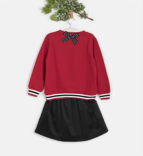 Sudadera niña roja perro de Mon Petit Bonbon | Aiana Larocca