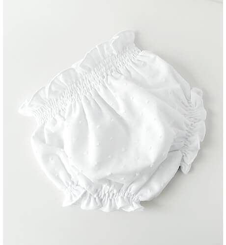Braguita niña plumeti algodón BLANCO | Aiana Larocca