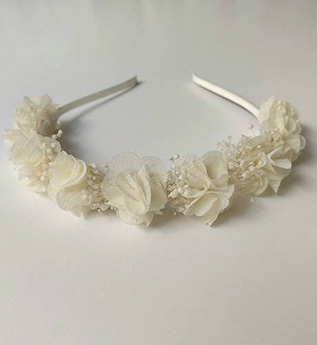 DIADEMA flores CRUDO Siena | Aiana Larocca